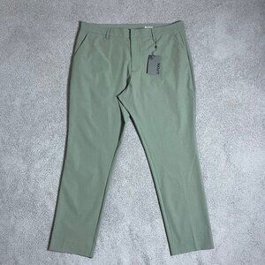 G/FORE Tech Tour 4 Way Stretch Straight Leg Golf Pants Olive Green Men's 38x30